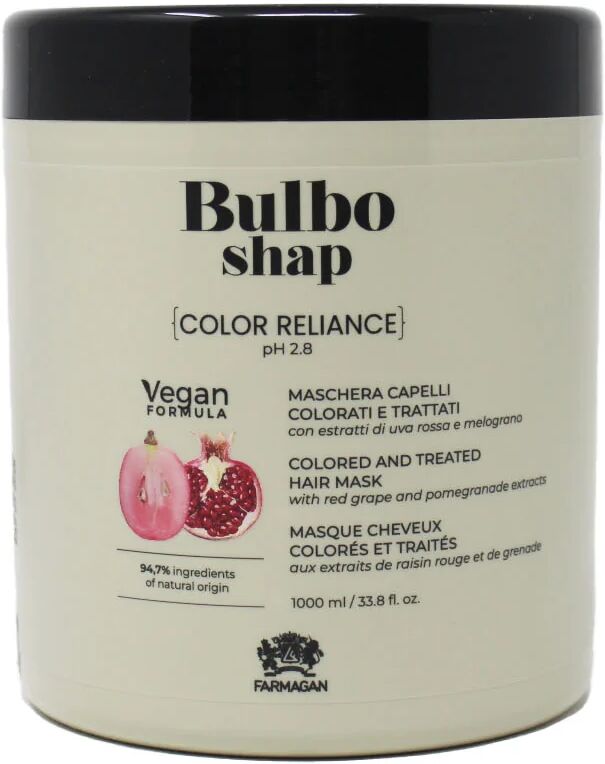 farmagan bulbo shap formula vegan color reliance maschera per capelli colorati e trattati 1000 ml