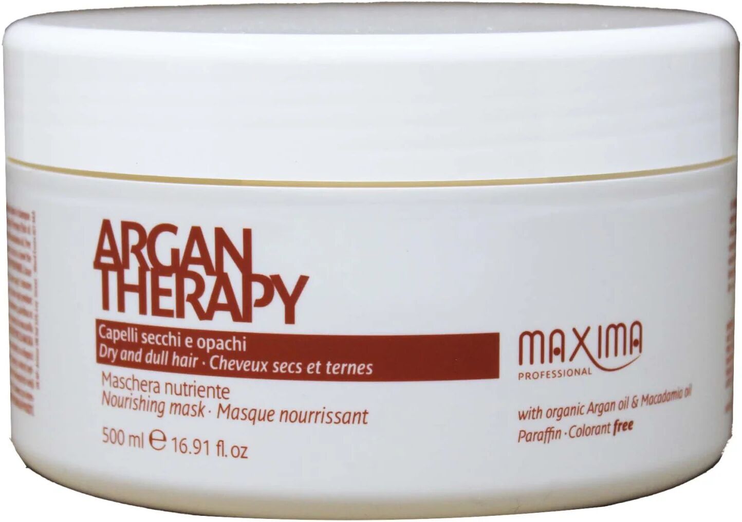 maxima professional maxima argan therapy maschera nutriente per capelli secchi e opachi 500 ml