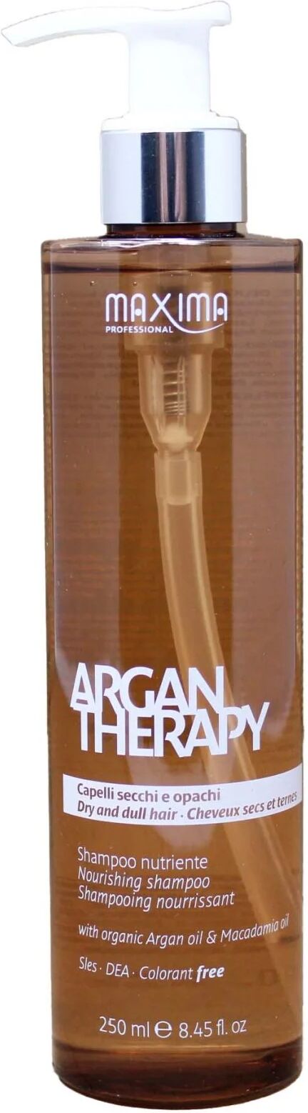 maxima professional maxima argan therapy shampoo nutriente per capelli secchi e opachi 250 ml