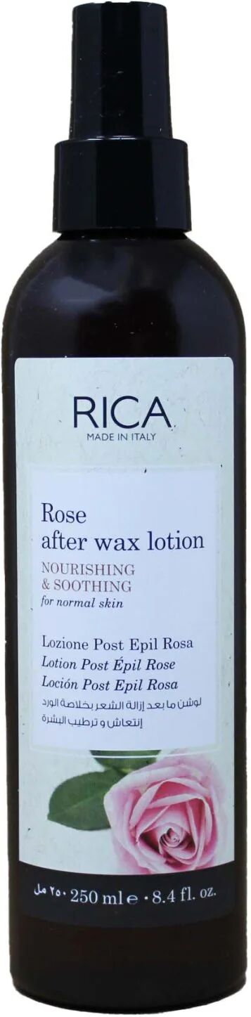 rica lozione post epilazione rosa nutritiva e lenitiva 250 ml