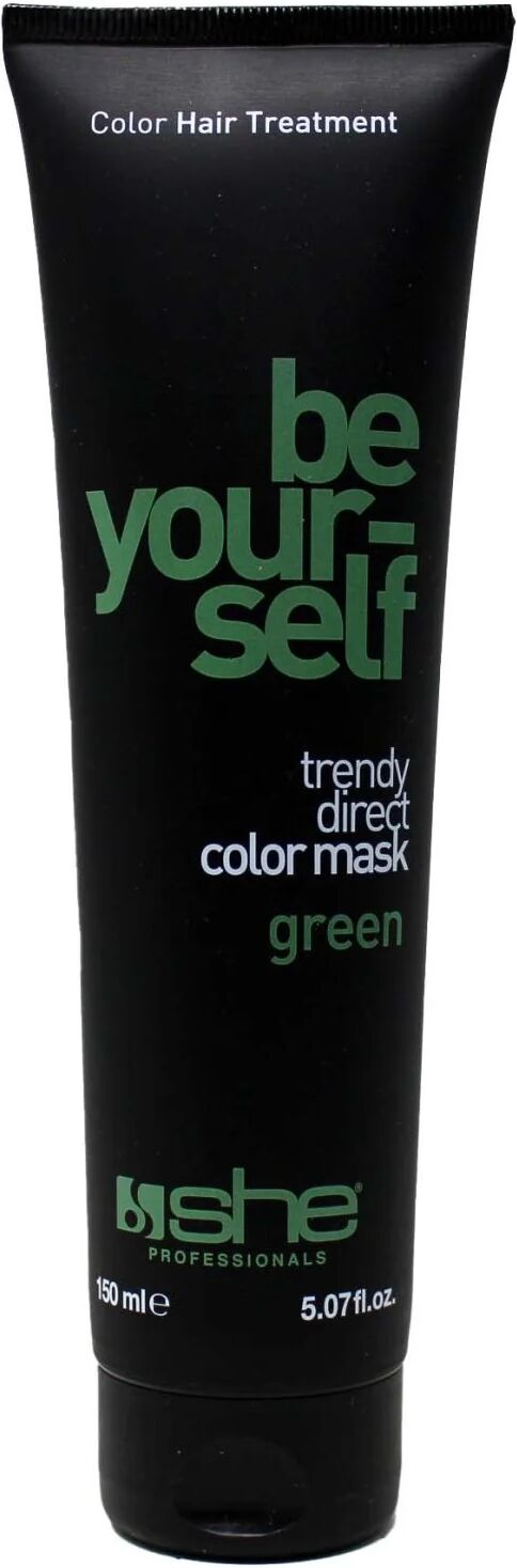 she professional be your self maschera tonalizzante e ristrutturante per capelli colore green 150 ml