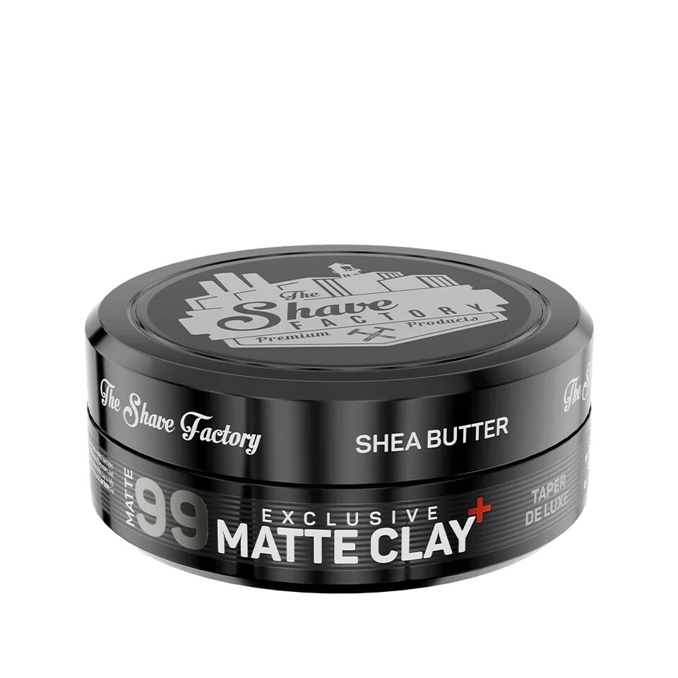 the shave factory cera opaca per capelli 99 exclusive matte clay taper de luxe tenuta forte 150 ml