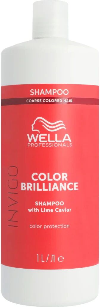 wella invigo color brilliance shampoo per capelli colorati spessi con caviale di limone 1000 ml