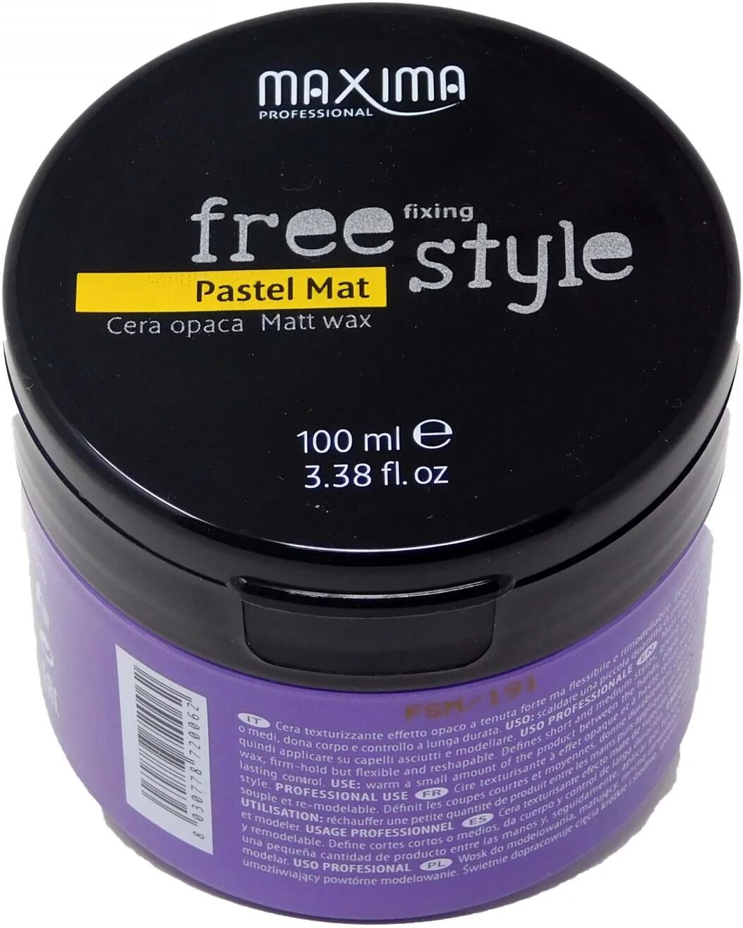 maxima professional maxima free style pastel mat cera opaca per capelli 100 ml