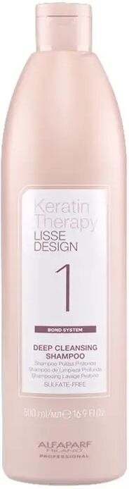 Alfaparf Milano Keratin Therapy Lisse Design 1 Deep Cleansing Shampoo Per Capelli Pulizia Profonda 500 ml