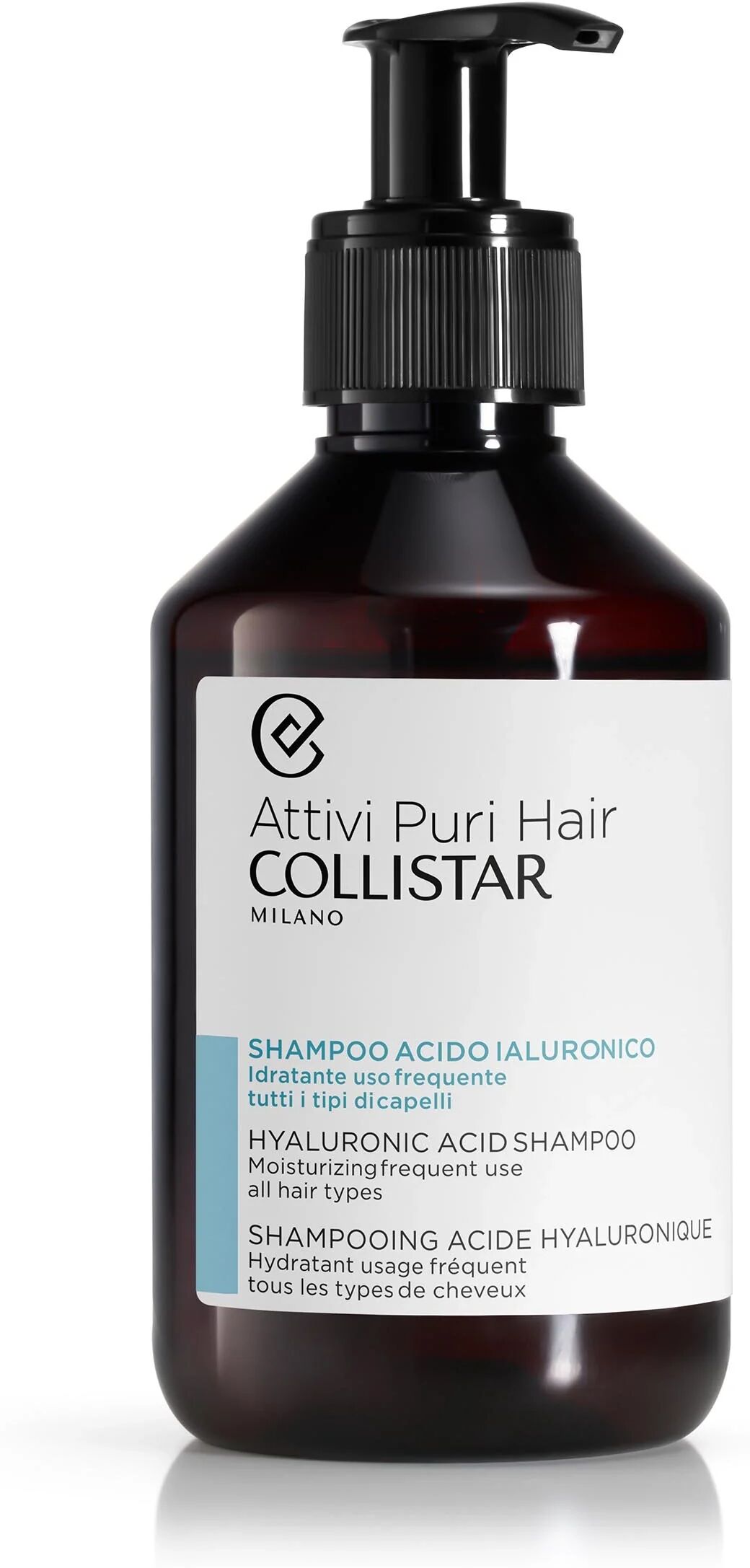 Collistar Attivi Puri Shampoo Acido Ialuronico Idratante Uso Frequente Per Tutti I Tipi Di Capelli 250 ml