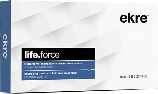 Ekre Life Force Trattamento Energizzante Prevenzione Caduta Dei Capelli 10 Fiale Da 8 ml