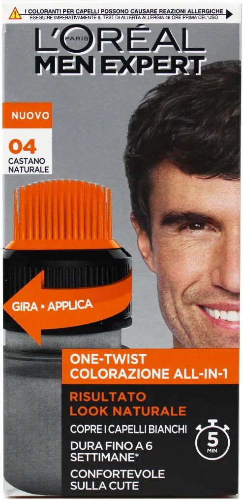 L'Oreal L’Oréal Men Expert One Twist Colorazione All In 1 Per Capelli 04 Castano Naturale