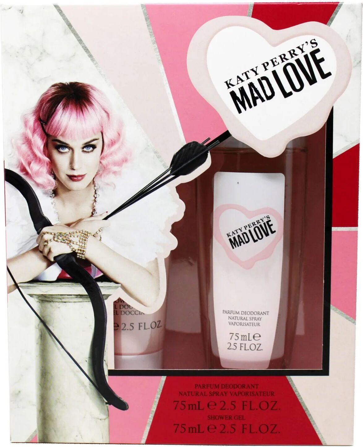 katy perry's cofanetto  mad love profumo deodorante spray 75 ml + doccia shampoo 75 ml