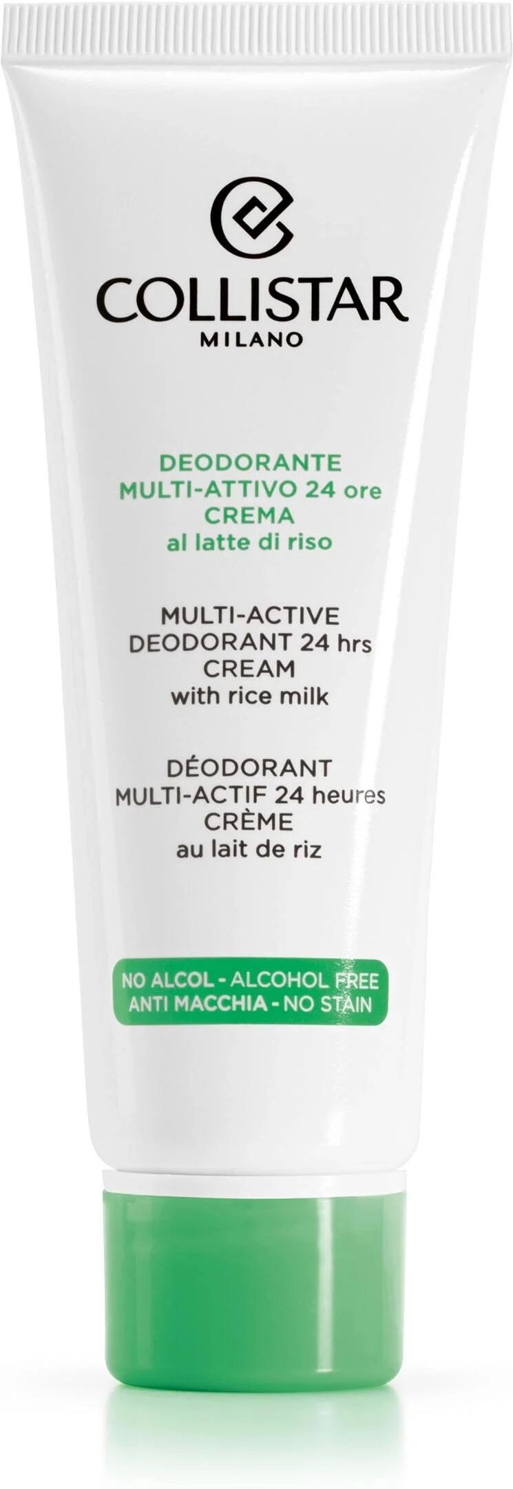 collistar deodorante multi-attivo al latte di riso senza alcol 24 ore 75 ml