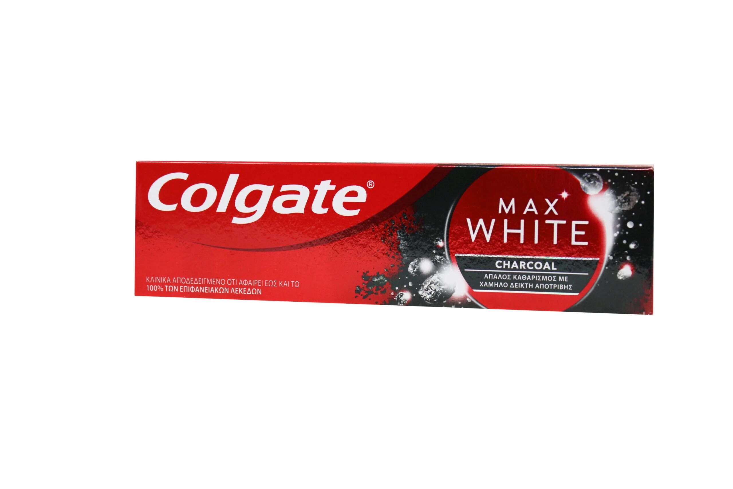 colgate dentifricio max white al carbone sbiancante minerale delicato 75 ml