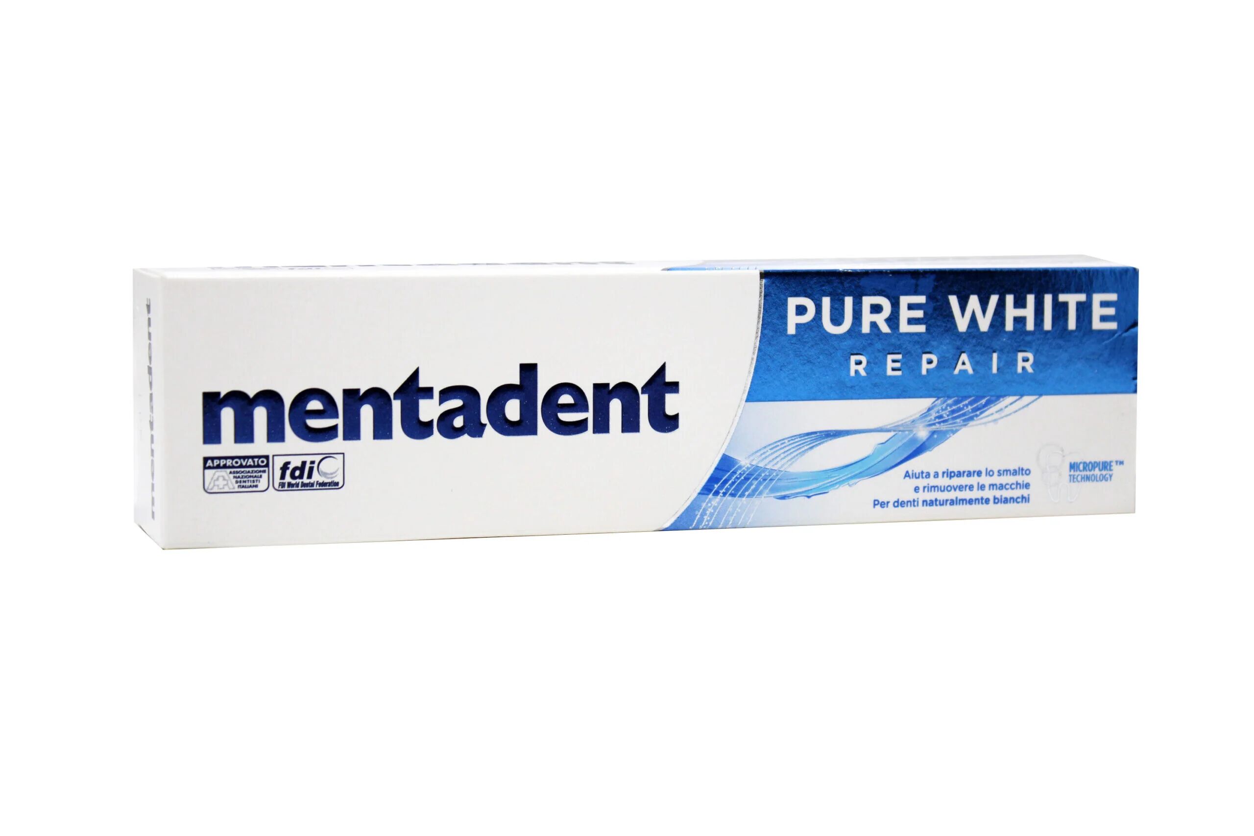 mentadent dentifricio pure white repair 75 ml