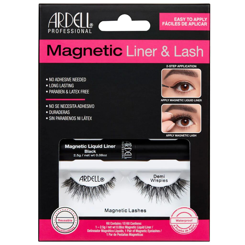 ardell kit ciglia magnetic demi wispies + eyeliner liquido magnetic