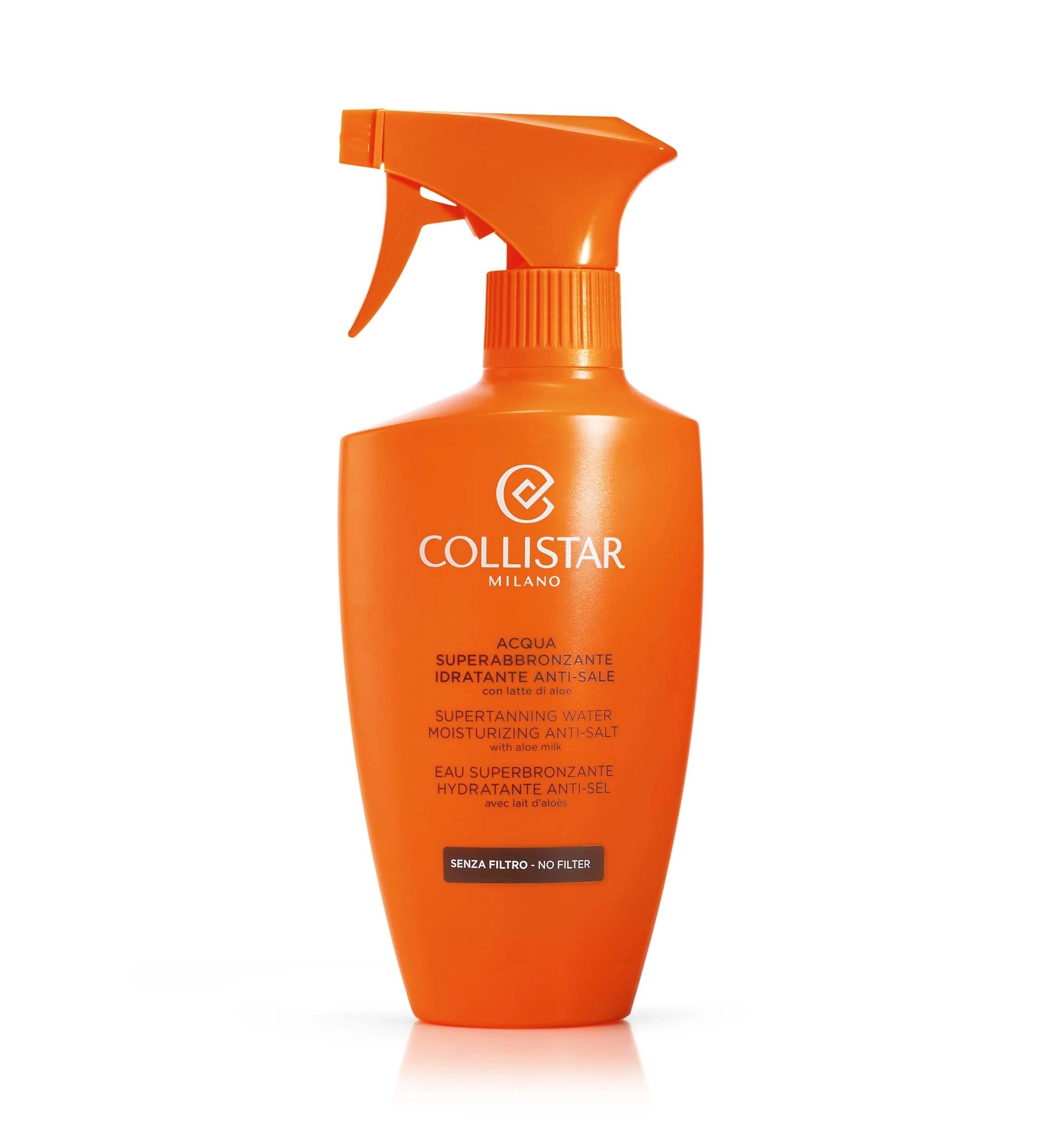 collistar acqua superabbronzante idratante anti sale con latte di aloe senza filtro 400 ml