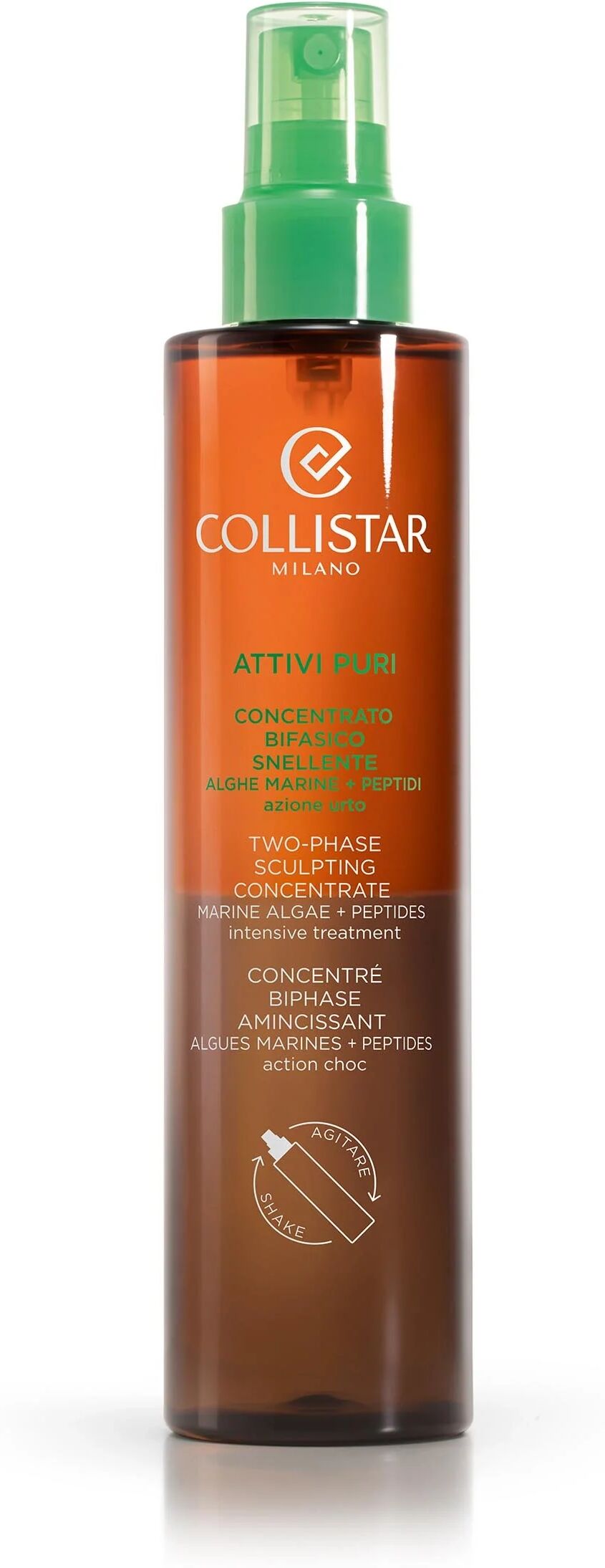 collistar attivi puri concenrato bifasico snellente alghe marine + peptidi azione urto 200 ml