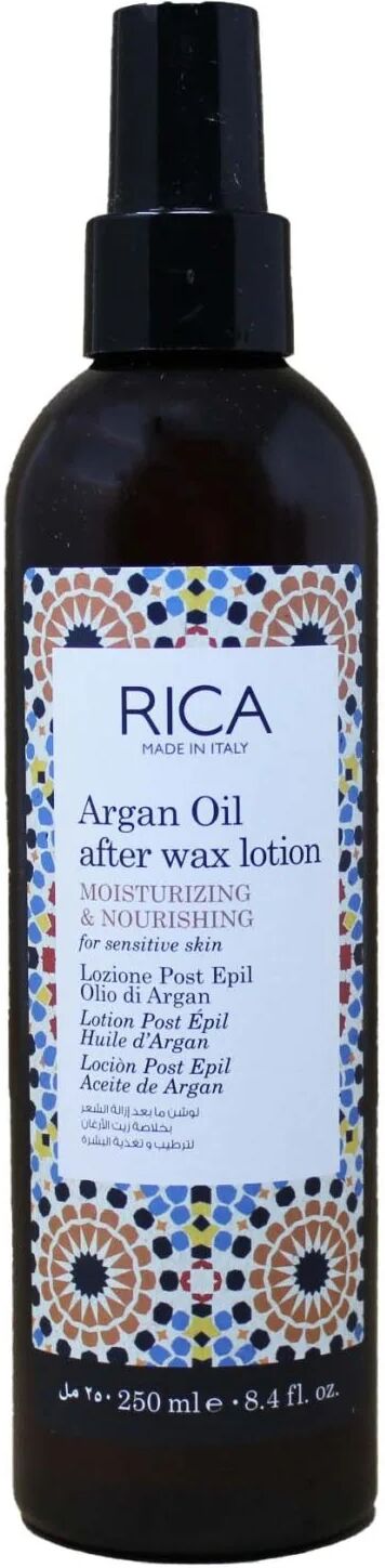 rica lozione post epilazione olio di argan idratante e nutriente 250 ml