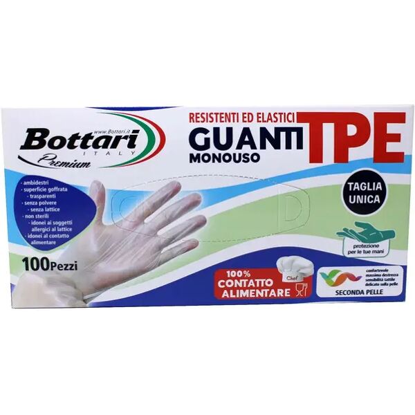 bottari guanti monouso in tpe taglia unica 100 pz