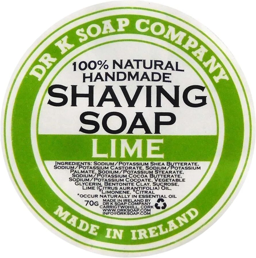 dr k soap company dr k soap shaving soap sapone da barba lime duro 70 gr