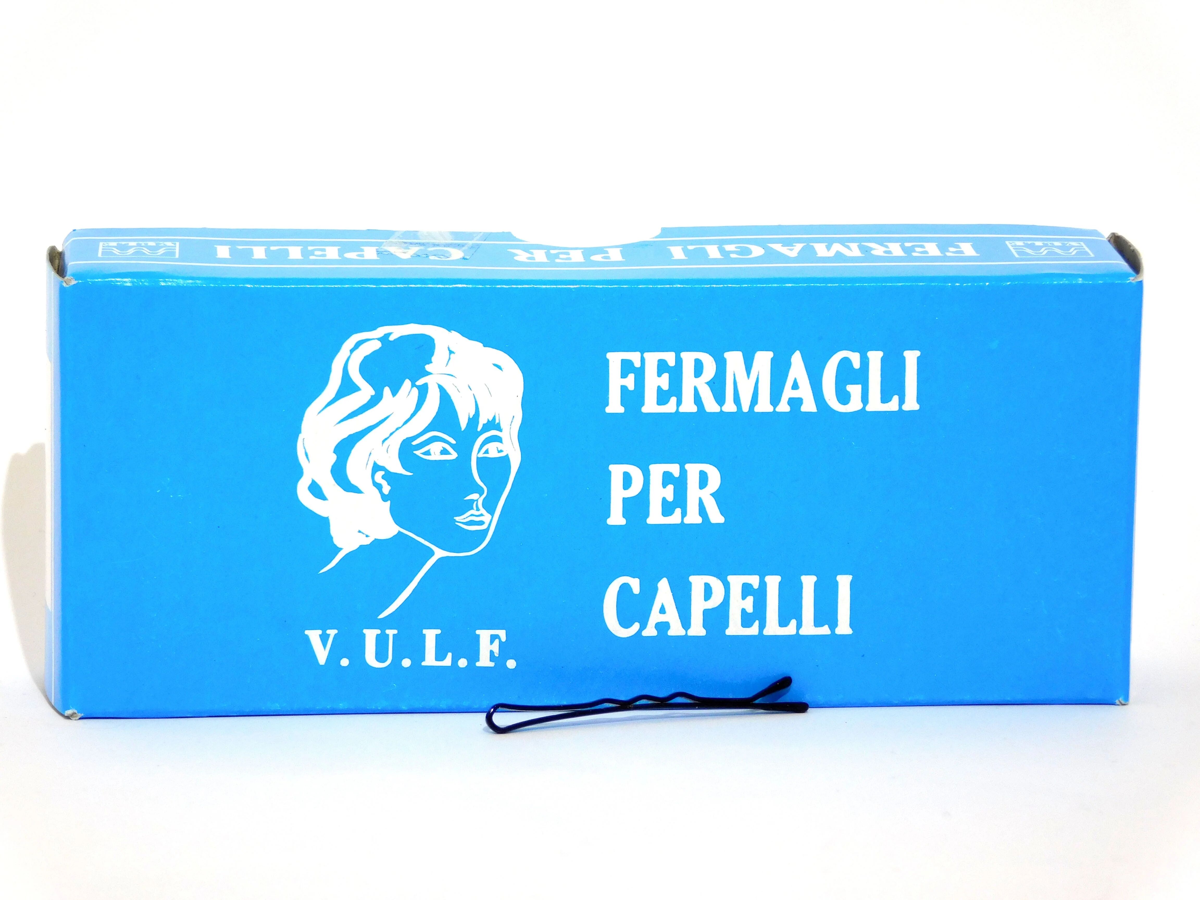 locatelli v.u.l.f. fermagli per capelli professionali ondato nero 5cm art.89 500gr