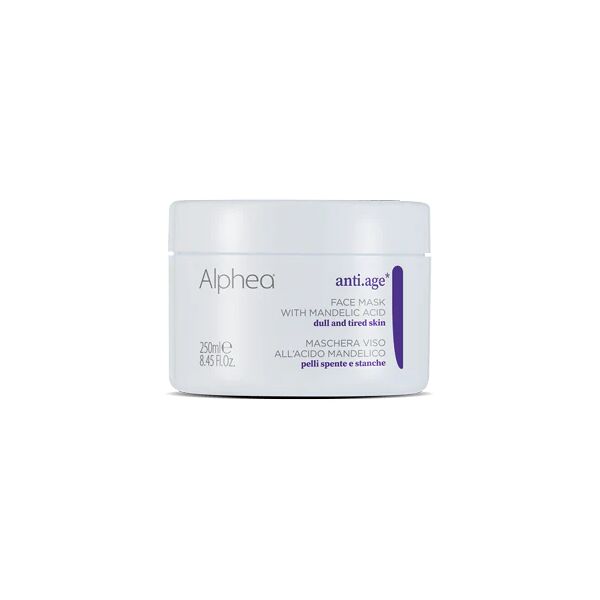 alphea anti-age maschera viso all'acido mandelico per pelli spente e stanche 250 ml