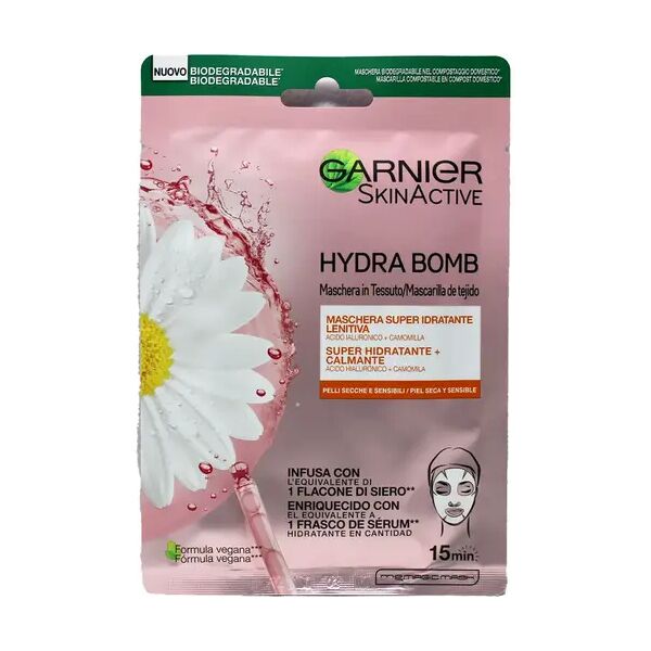 garnier skinactive hydra bomb maschera viso monouso super idratante lenitiva per pelli secche e sensibili 28 gr