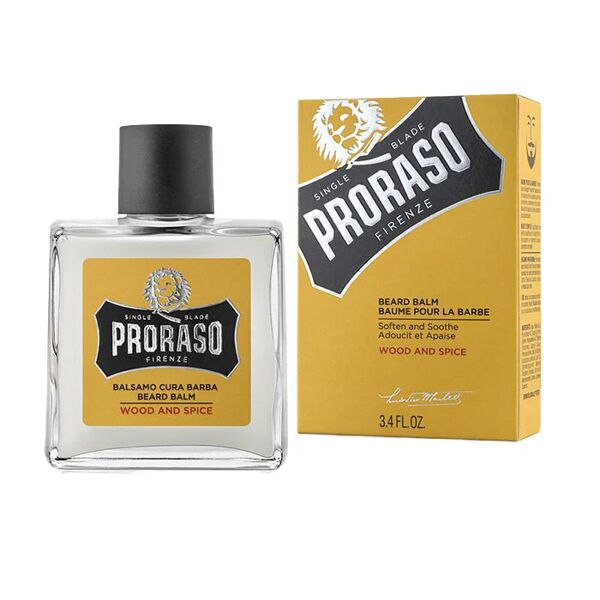 proraso balsamo cura barba wood and spice 100 ml