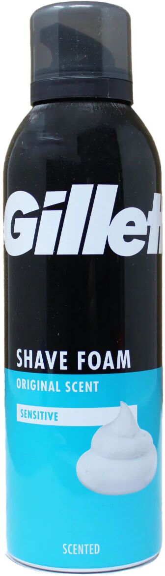 gillette schiuma da barba original per pelli sensibili 200 ml