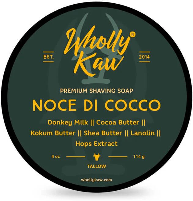 wholly kaw sapone da barba noce di cocco 114 gr