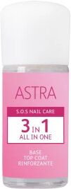 astra make up astra make-up 3 in 1 all in one base top coat rinforzante 12 ml