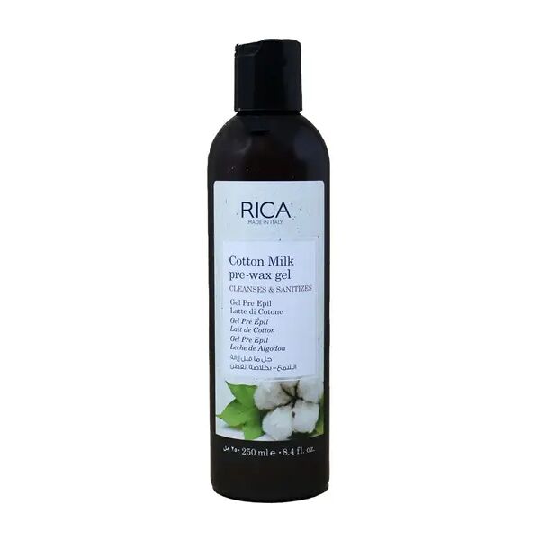 rica gel pre epilazione latte di cotone detergente e igienizzante 250 ml