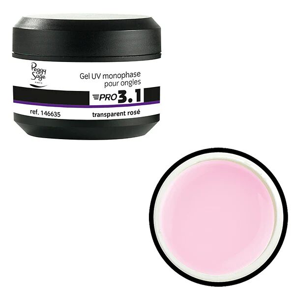 peggy sage pro 3.1 gel monofasico per unghie transparent rosè 15 ml