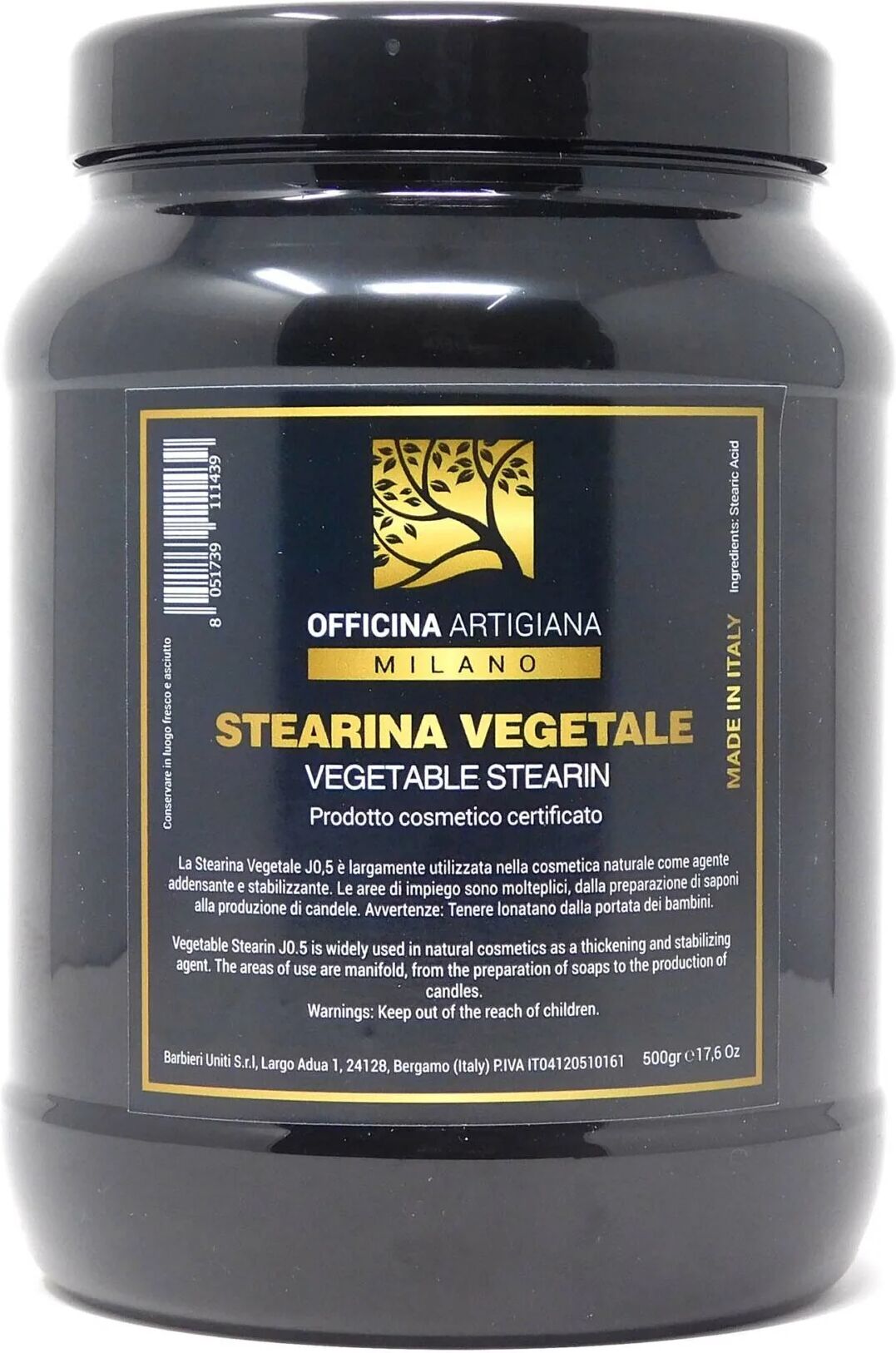 officina artigiana milano stearina vegetale 500 gr