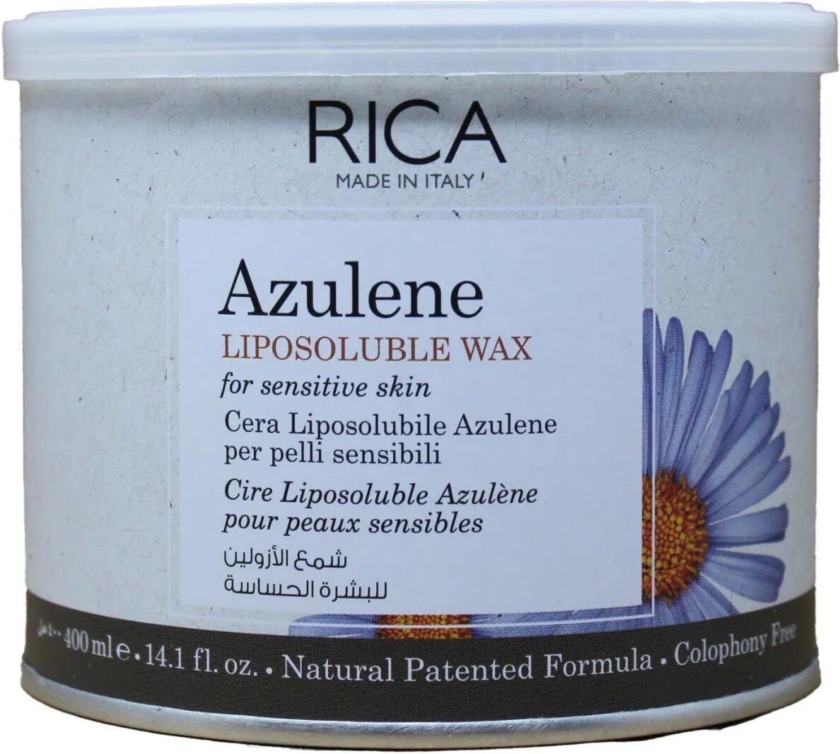 rica cera depilatoria liposolubile azulene per pelli sensibili 400 ml