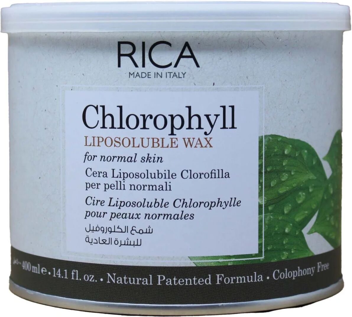 rica cera depilatoria liposolubile clorofilla per pelli normali 400 ml