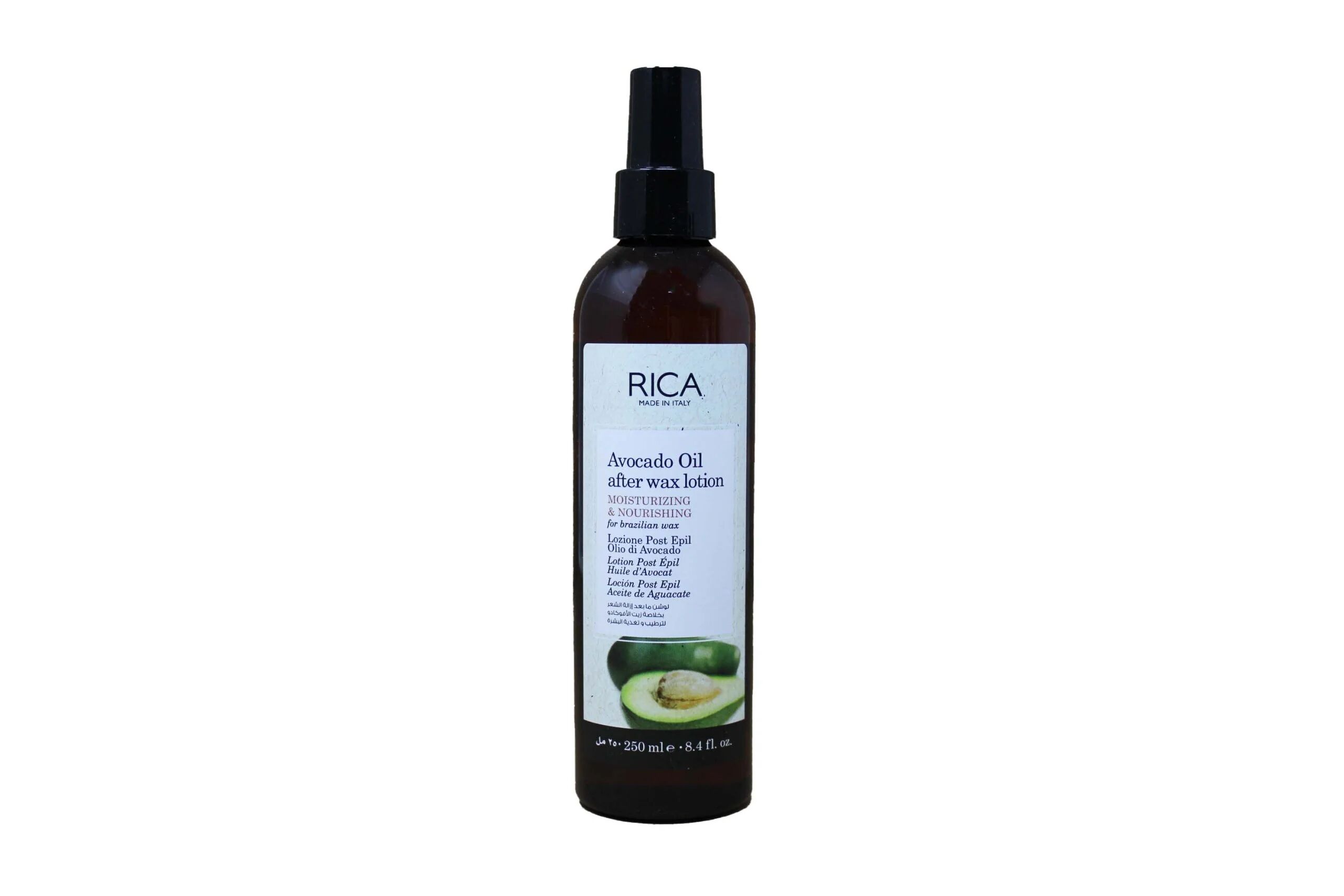 rica lozione post epilazione olio di avocado idratante e nutriente 250 ml