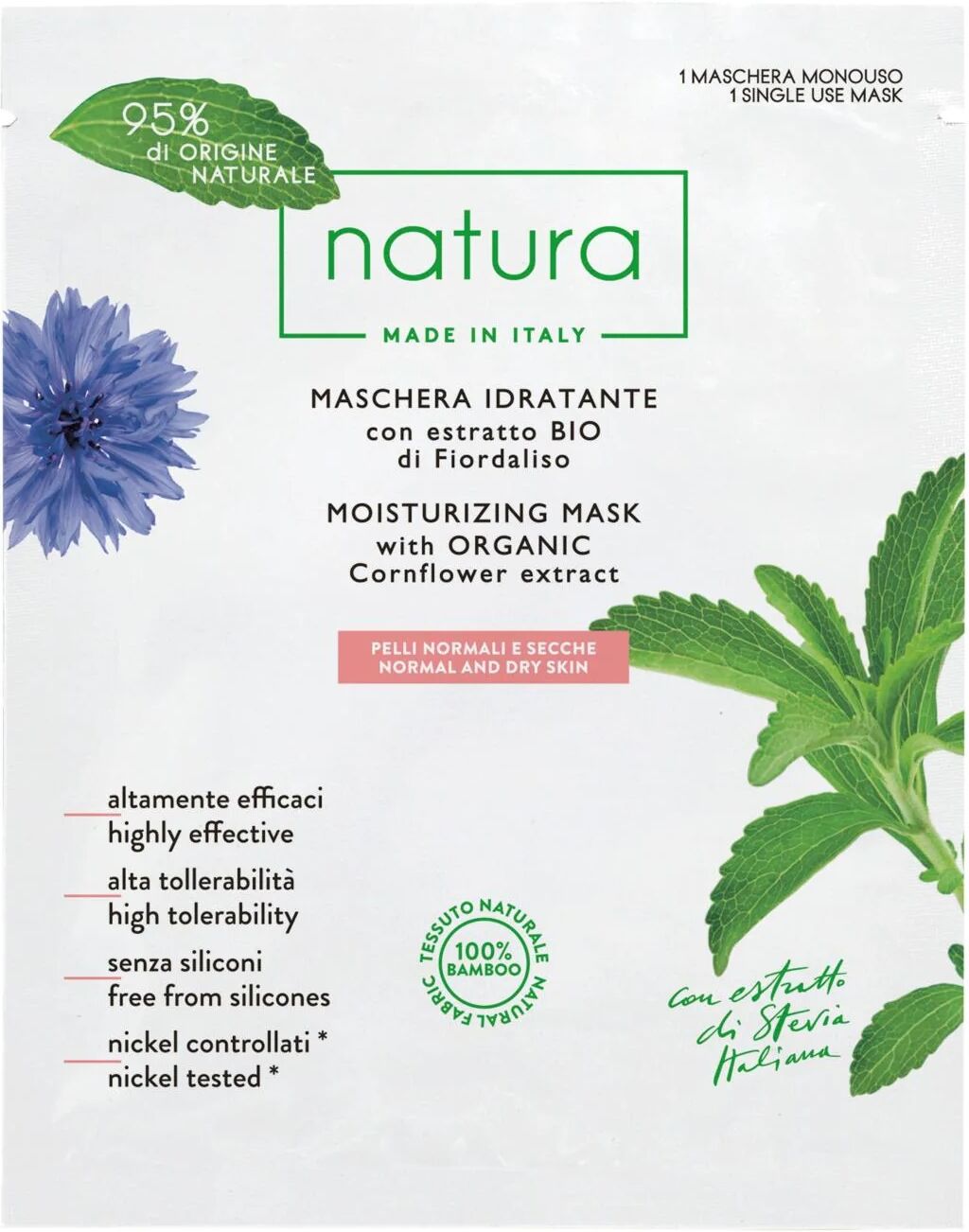 collistar natura maschera idratante monouso 12 ml