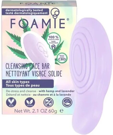 Foamie Sapone Solido Per Il Viso Per Tutti I Tipi Di Pelle I Beleaf In You Con Olio Di Canapa E Lavanda 60 gr