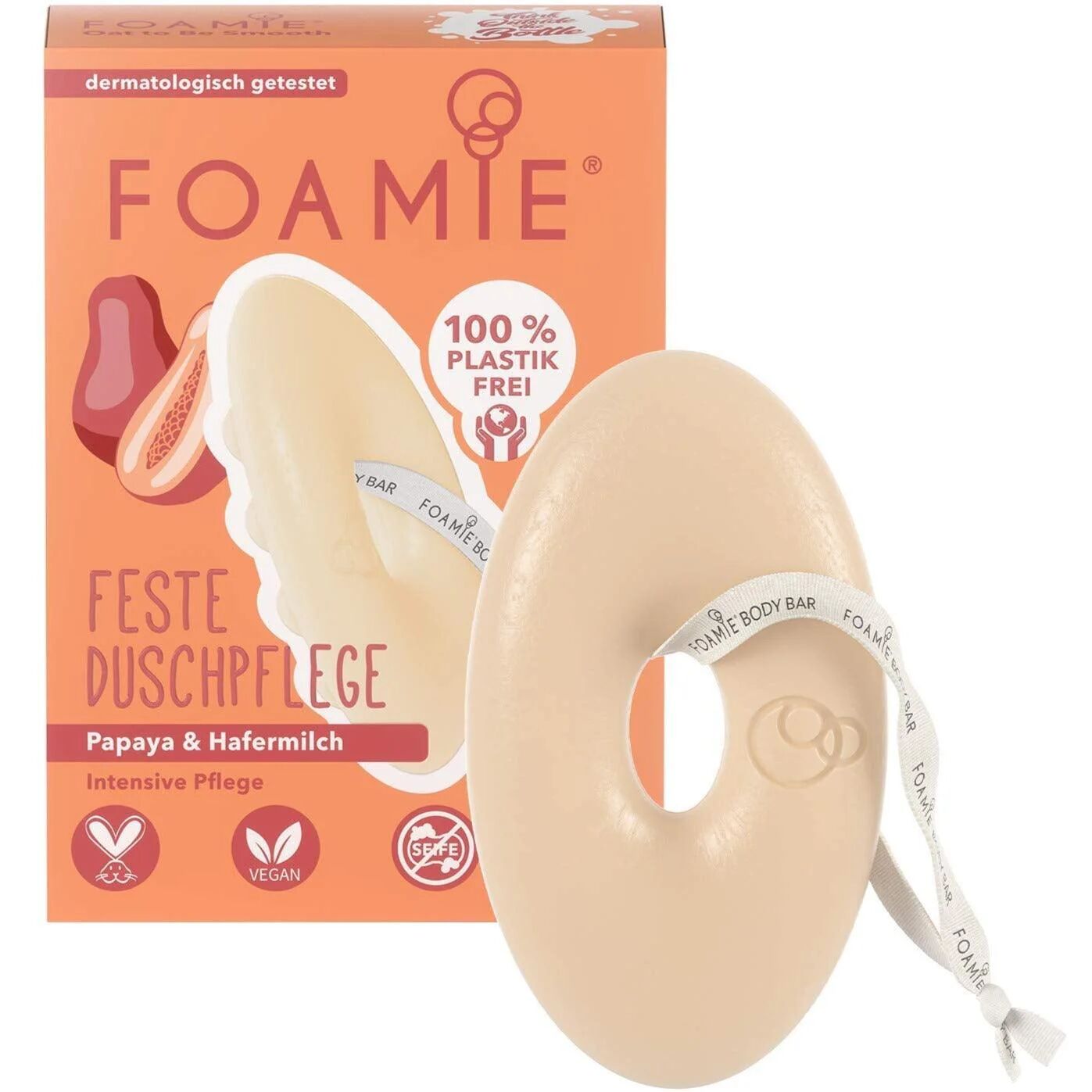 foamie sapone solido nutriente per il corpo oat to be smooth con papaya e latte d'avena 80 gr