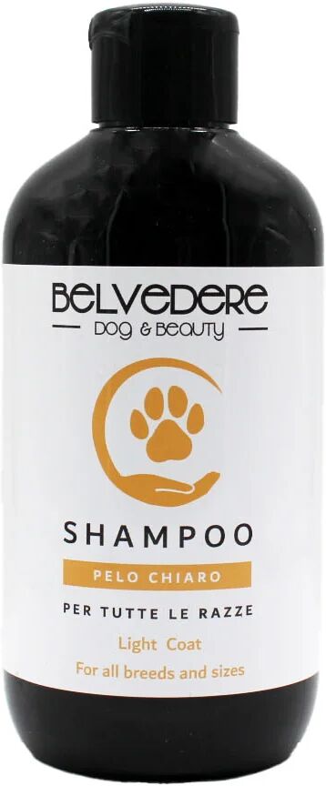 belvedere dog & beauty light coat shampoo per animali domestici con pelo chiaro 250 ml