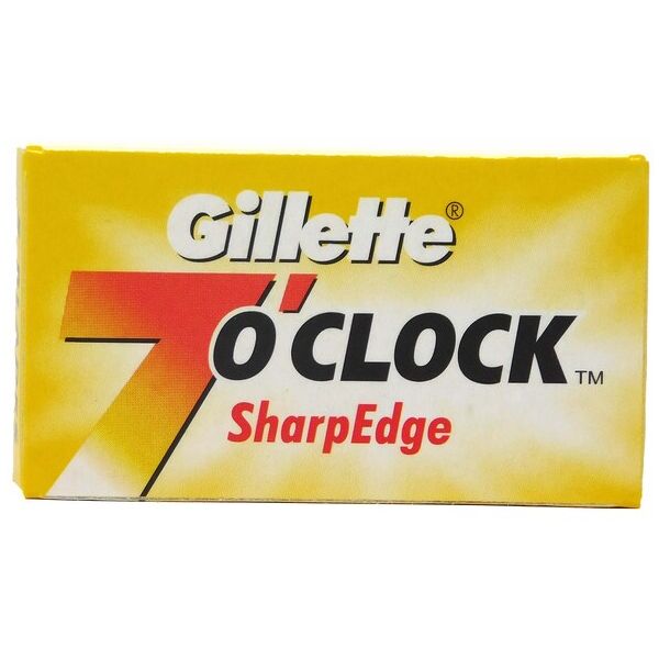 gillette 7'o clock sharpedge lamette da barba box da 5pz