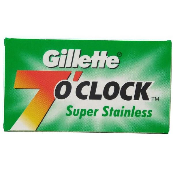 gillette 7'o clock super stainless lamette da barba box da 5pz