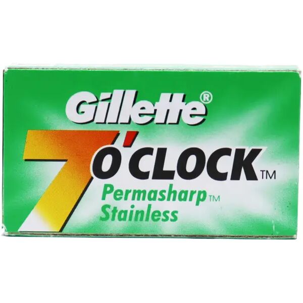 gillette 7'o clock permasharp stainless lamette da barba box da 10 pz