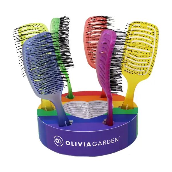 olivia garden i detangle spazzola districante per capelli medi espositore pride edition da 6 pz