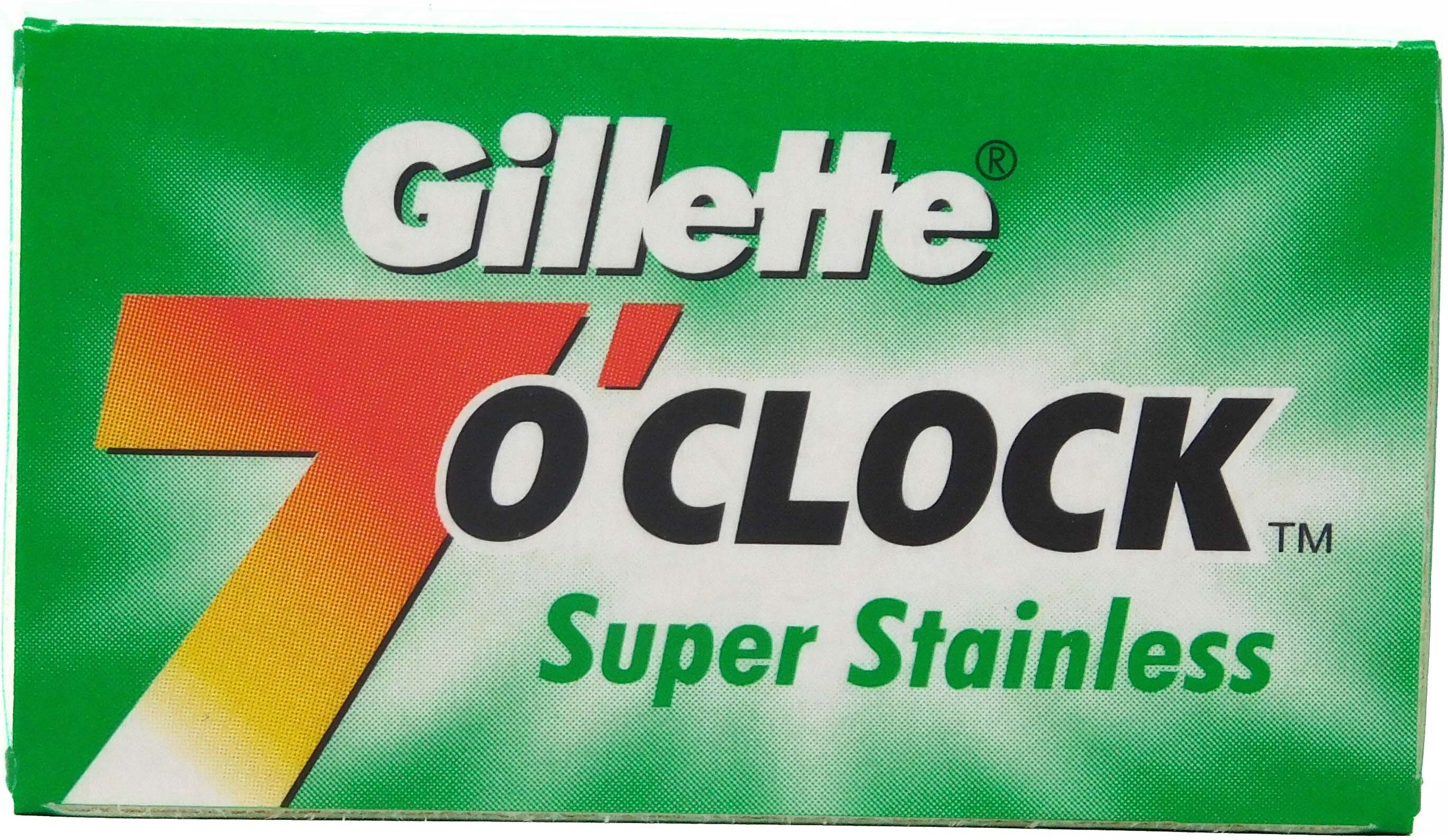 gillette 7'o clock super stainless lamette da barba box da 5pz