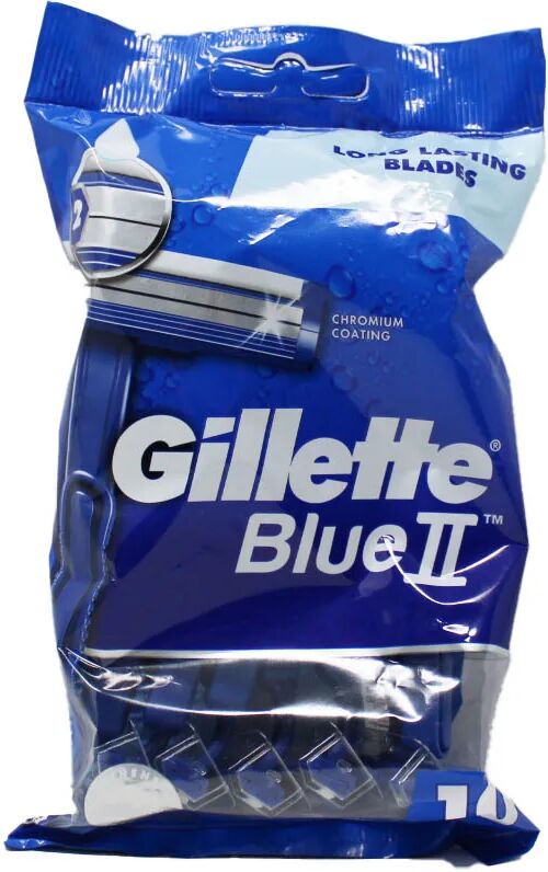 gillette blue ii rasoio doppia lama usa e getta 10 pz