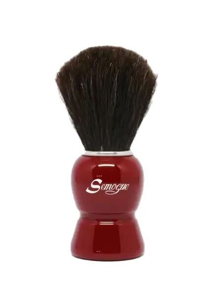 semogue pennello da barba galahad c3 cavolo premium black imperial red in setole di cavallo nero