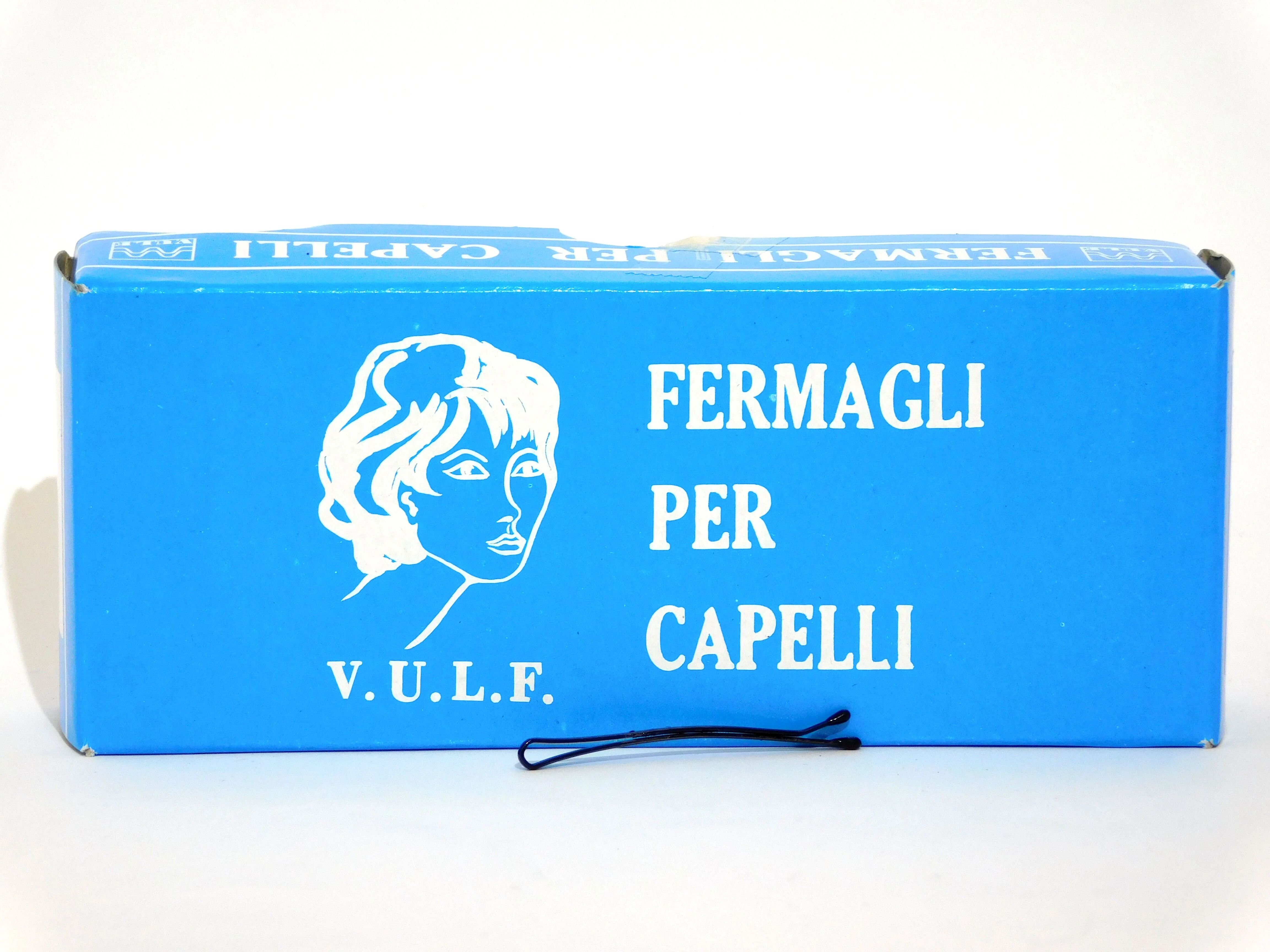 locatelli v.u.l.f. fermagli per capelli professionali liscio nero 5cm art.87 500gr