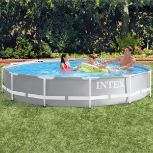 Intex Piscina Rotonda Prisma Frame 366x76 cm con pompa filtro