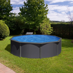 Fuori Gre Piscina Louko Acciaio Grigio Antracite 480x122cm