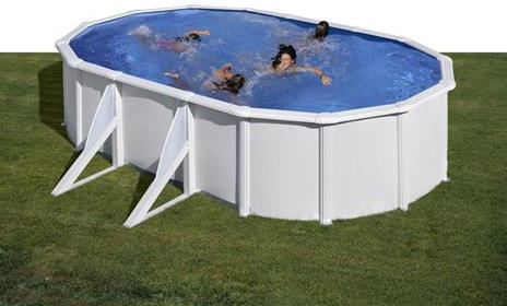 Gre Kit500ecob Piscina Fuori Terra Piscina Con Bordi Piscina Ovale 14550 L Blu Bianco